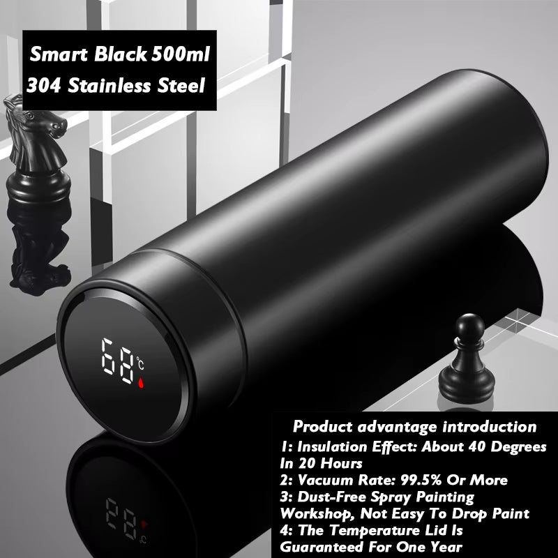 Executive Stainless Steel Thermos - 304 Smart Cup with Temperature Display (Premium Business Gift)