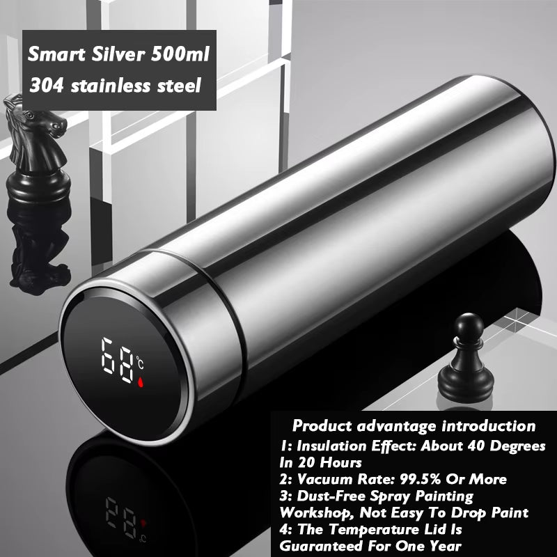 Executive Stainless Steel Thermos - 304 Smart Cup with Temperature Display (Premium Business Gift)
