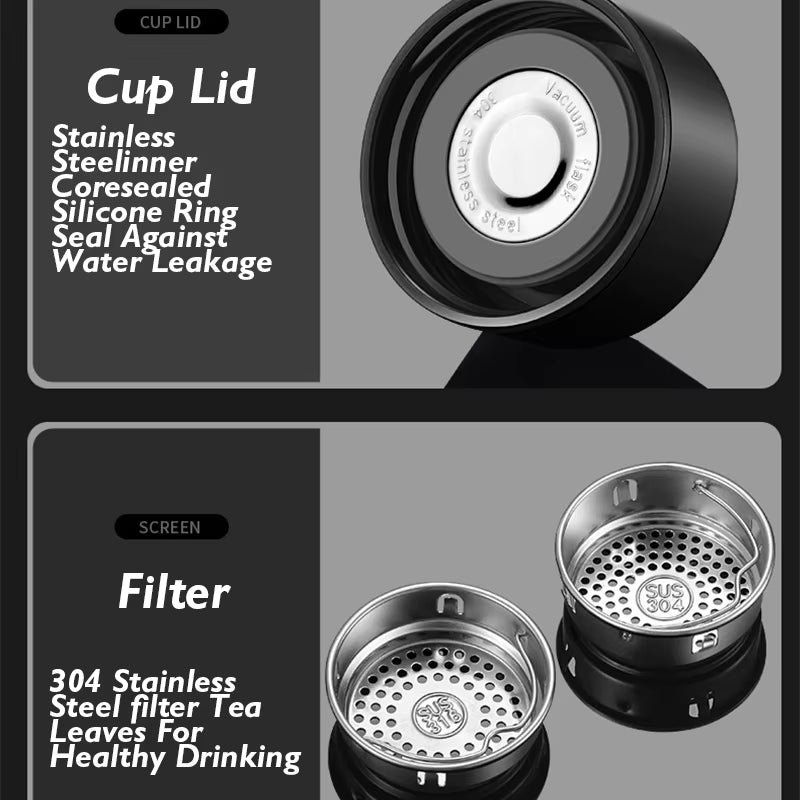 Executive Stainless Steel Thermos - 304 Smart Cup with Temperature Display (Premium Business Gift)