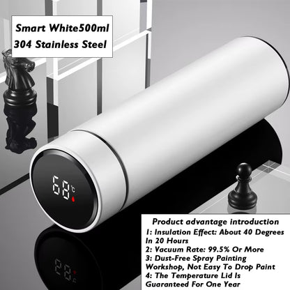 Executive Stainless Steel Thermos - 304 Smart Cup with Temperature Display (Premium Business Gift)