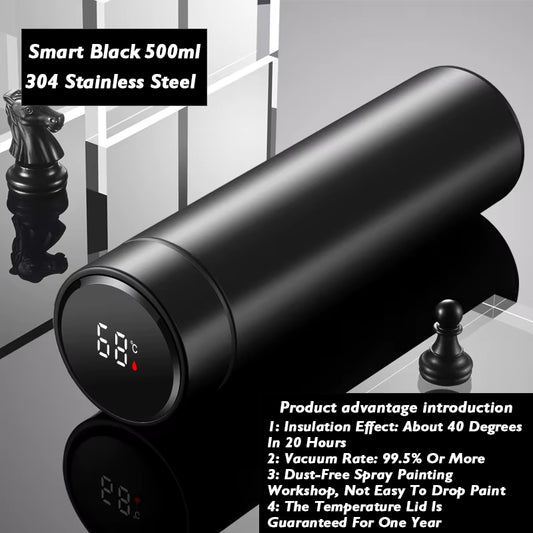 Executive Stainless Steel Thermos - 304 Smart Cup with Temperature Display (Premium Business Gift)