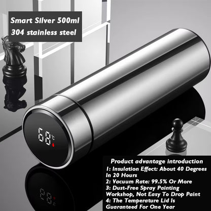 Executive Stainless Steel Thermos - 304 Smart Cup with Temperature Display (Premium Business Gift)
